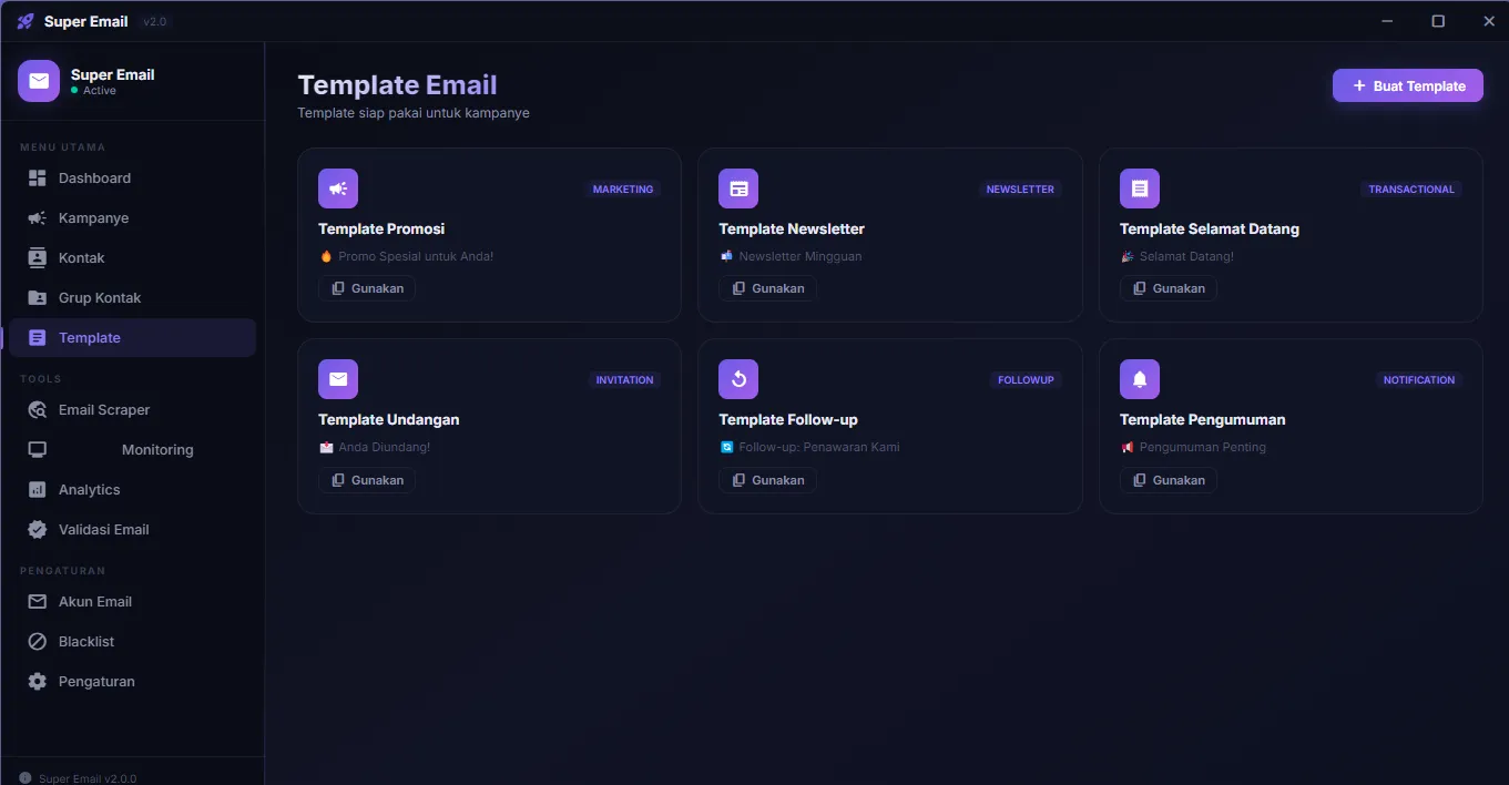 Template Desain Email